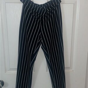 Chic Striped Black and White Pants
